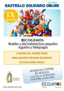 IX EDICIÓN RASTRILLO SOLIDARIO NAVIDAD ITAKA ESCOLAPIOS