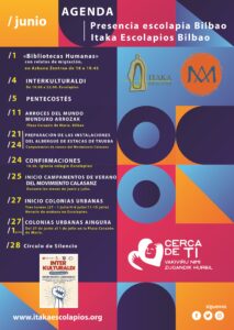 AGENDA ITAKA ESCOLAPIOS BILBAO Y PRESENCIA ESCOLAPIA BILBAO DE JUNIO
