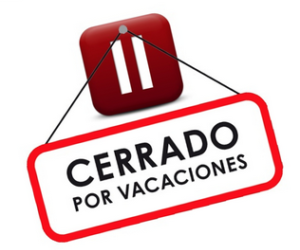 Cerrado por vacaciones